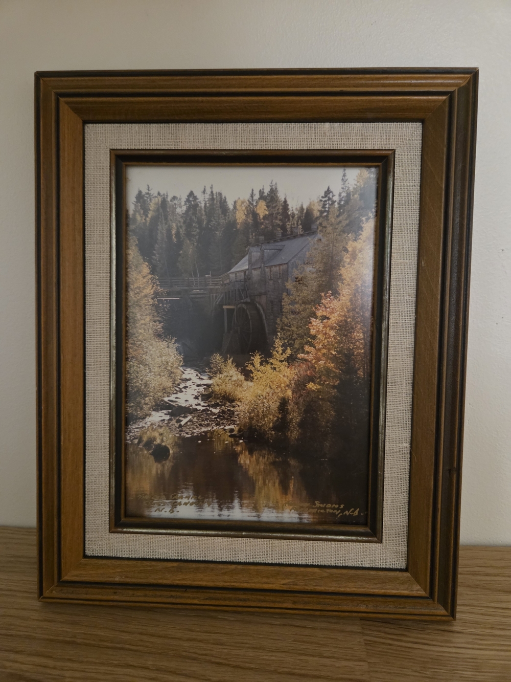 Wood Tone Framed Vintage Landscape Wall Art - Brown